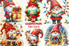 Glitter Festive Christmas Gnome Clipart Bundle