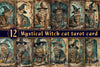 Witch Cat Tarot Card Clipart Bundle