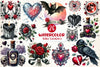 Gothic Valentines Day Cliparts Clipart Bundle