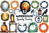 Spooky Halloween Frames Clipart Bundle