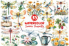 Summer Dragonfly Garden Clipart Bundle 2