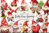 Lady Bug Gnomes Set Clipart Bundle