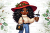 African American Christmas Girl Clipart Bundle 22