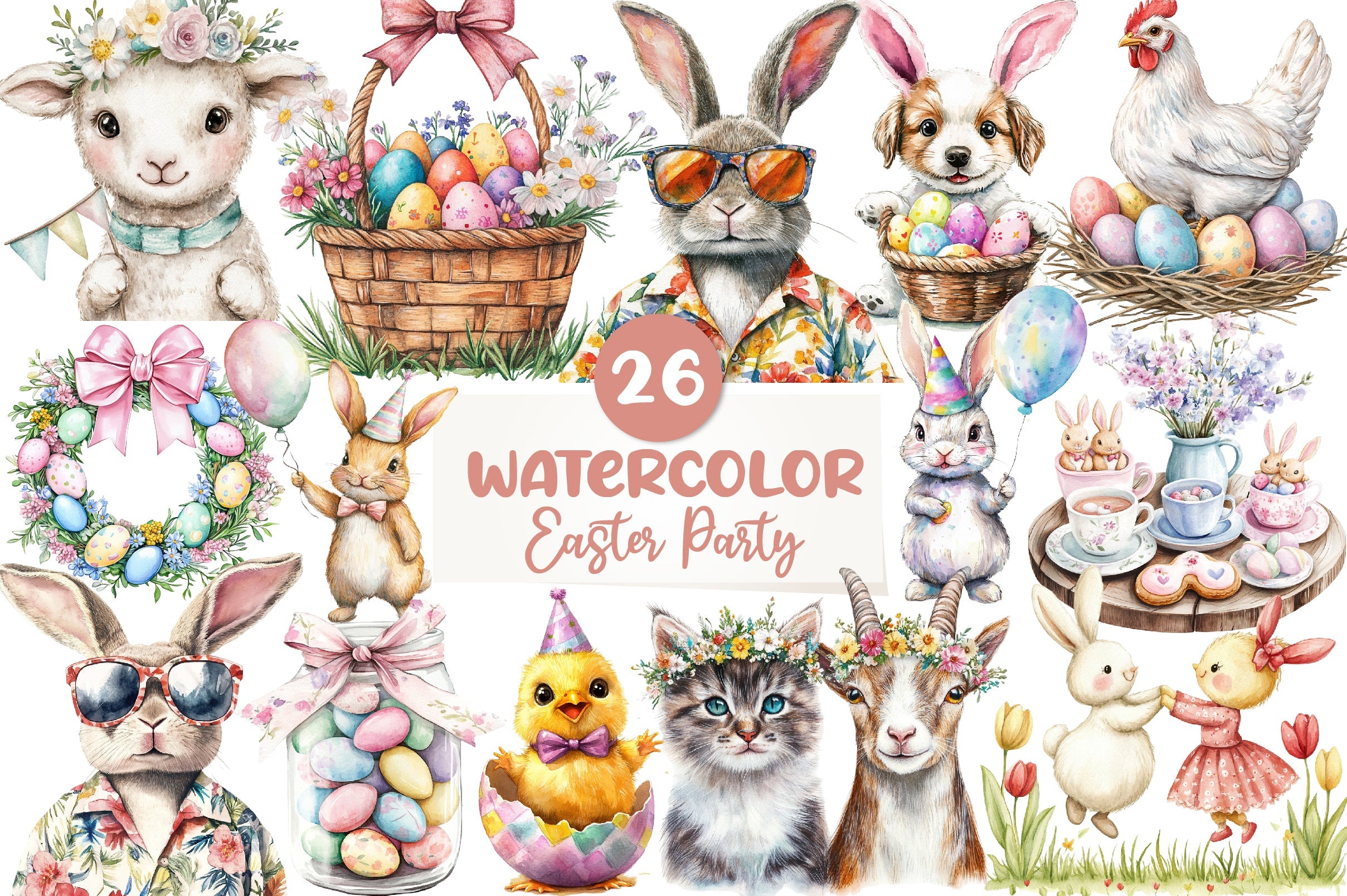 Easter Party Clipart Bundle