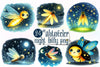 Night Friendly Firefly Clipart Bundle