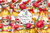 Cat Spring Flowers Clipart Bundle