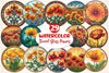 Stained Glass California Poppies Clipart Bundle