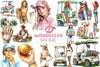 Luxury Golf Girl Clipart Bundle