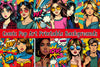 Comic Pop Art Printable Backgrounds Clipart Bundle 1