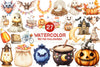 Beige Retro Halloween Collection Clipart Bundle