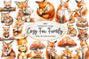 Cozy Fox Family Clipart Bundle