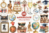 Vintage Graduation Clipart Bundle