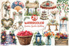 Summer Garden Wedding Set Clipart Bundle
