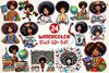Black History Month Afro Girl Clipart Bundle 2