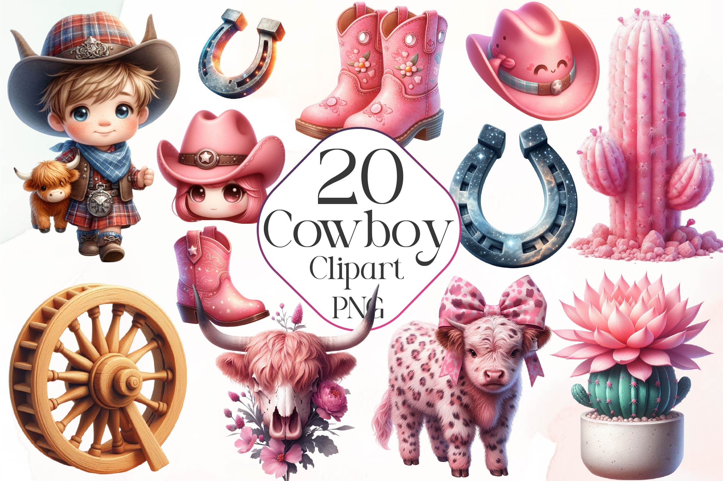 Cowboy Clipart Bundle