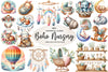 Boho Nursery Baby Clipart Bundle 1