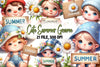Cute Summer Gnome Clipart Bundle
