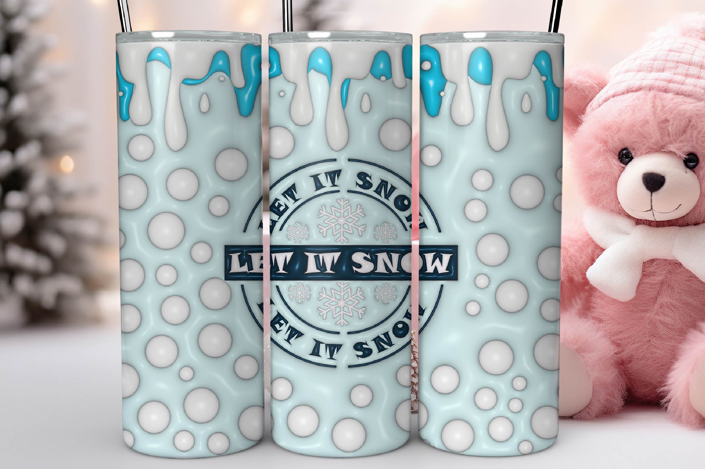 3D Christmas Inflated Tumbler Bundle 1