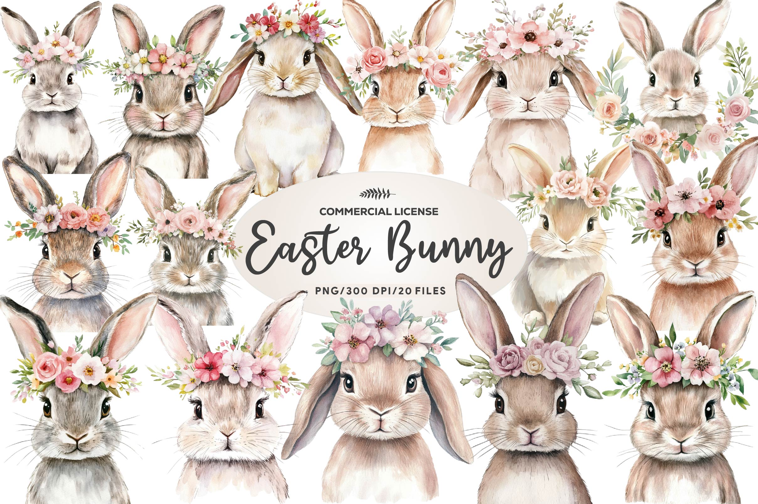 Easter Bunny Easter Clipart Bundle 1