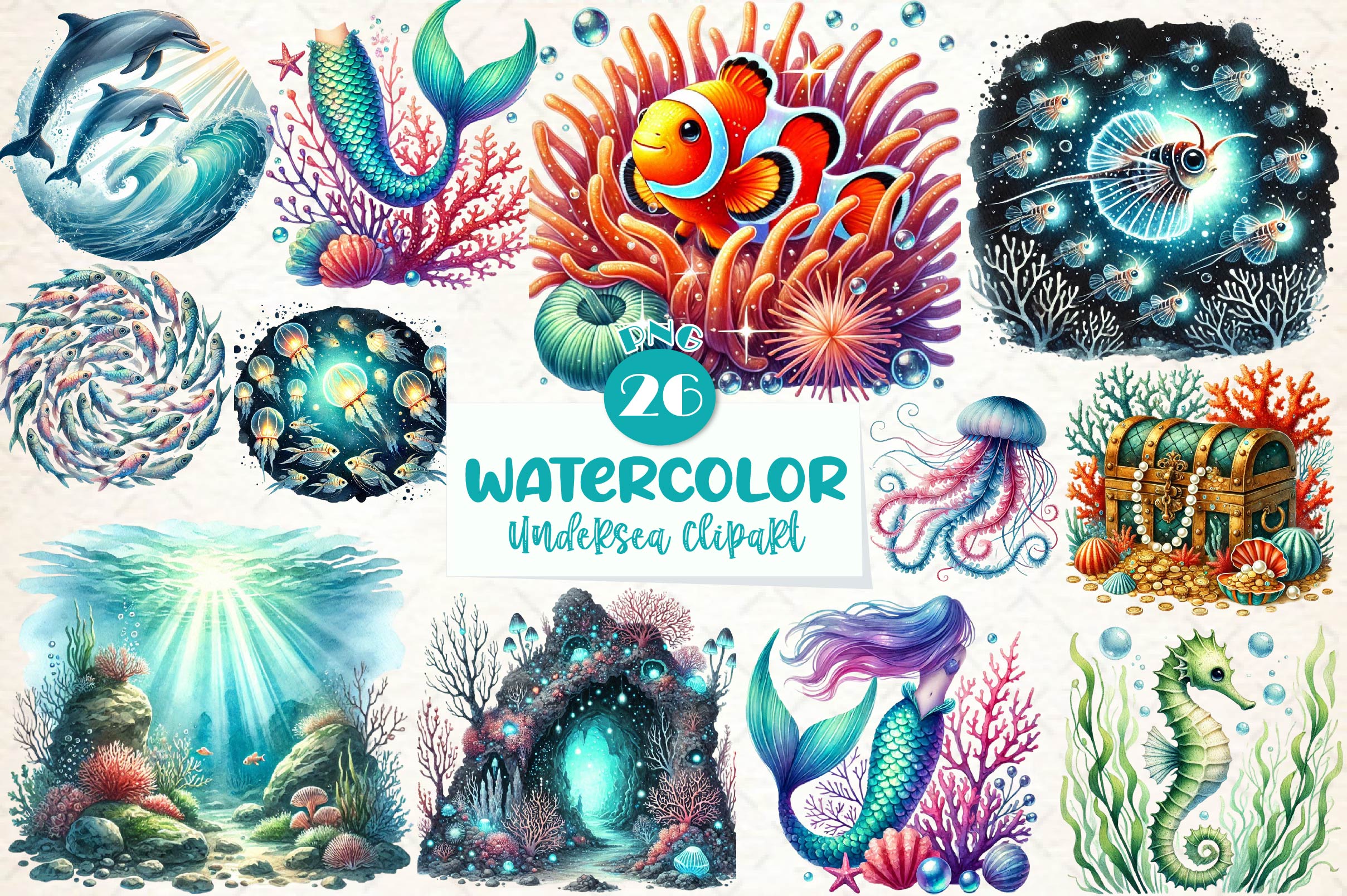 Undersea Clipart Bundle 1