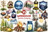 Summer Camping Clipart Bundle