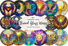 Stained Glass Angel Wings Clipart Bundle