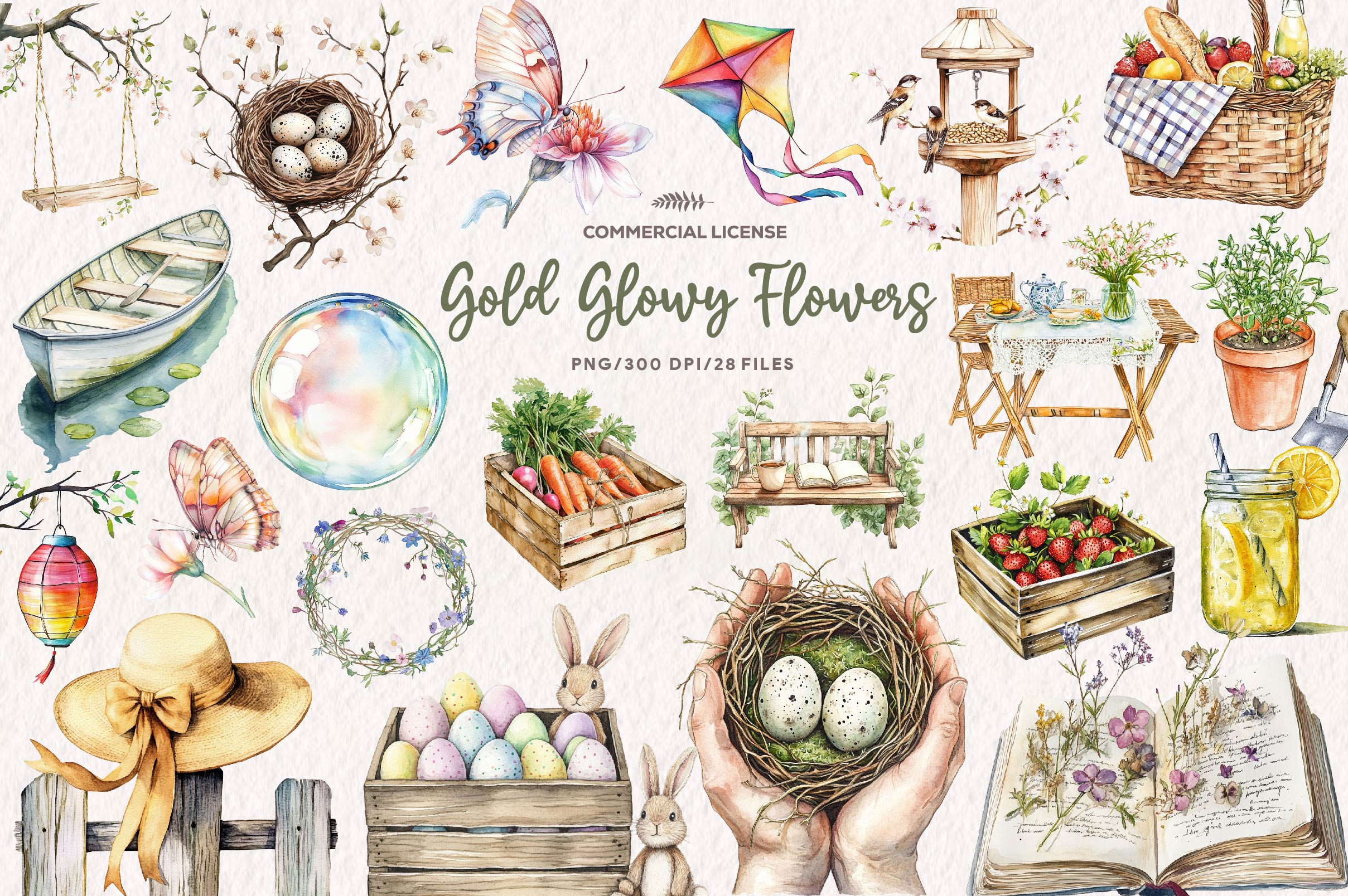 Springtime Activities Clipart Bundle