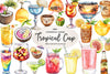 Summer Tropical Cup Clipart Bundle 1