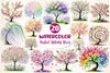 Pastel Spring Trees Clipart Bundle 5