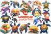 Sunset Sea Turtle Clipart Bundle