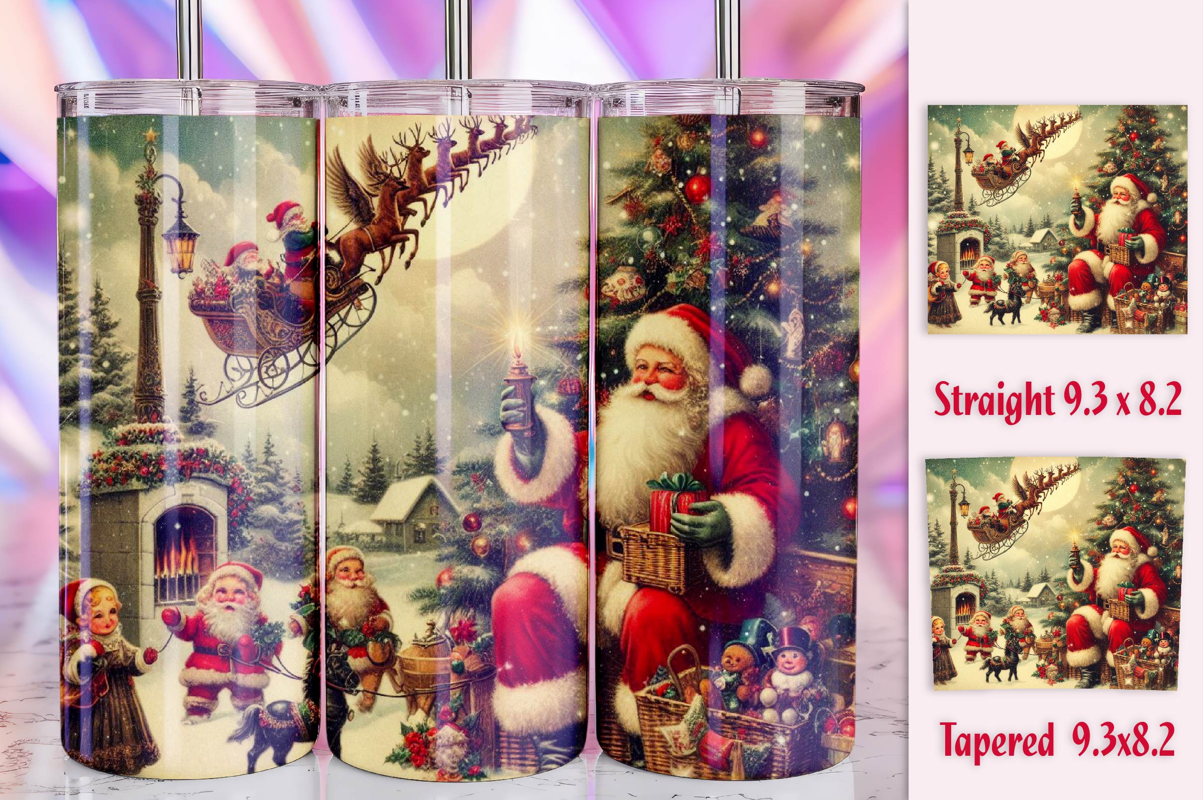 Christmas Santa Tumbler Bundle 1
