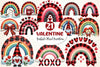 Buffalo Plaid Valentine's Rainbow Clipart Bundle