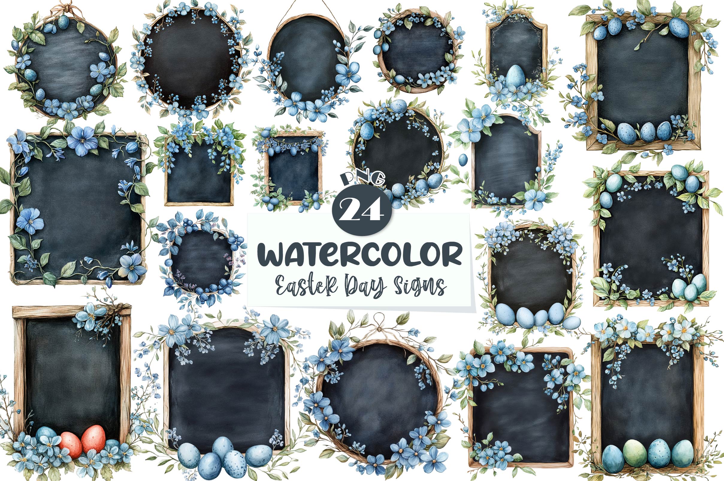 Easter Day Signs Clipart Bundle