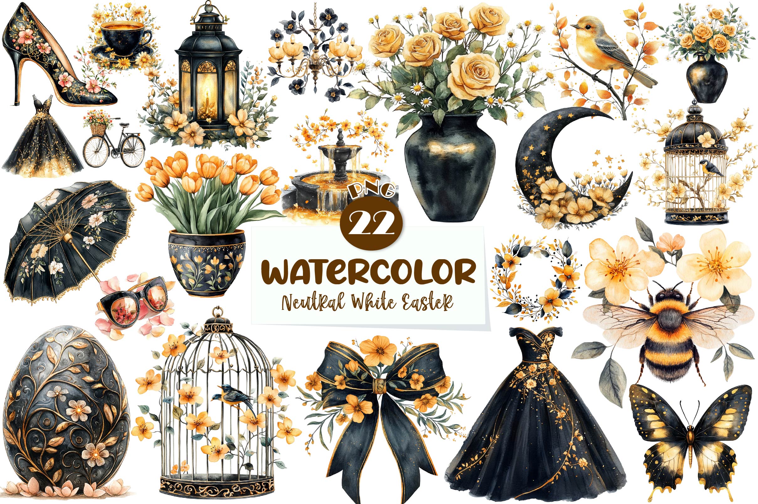 Glamorous Spring Clipart Bundle