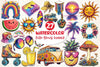 Retro Groovy Summer Clipart Bundle 3