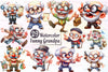 Funny Grandpa Old Father Clipart Bundle
