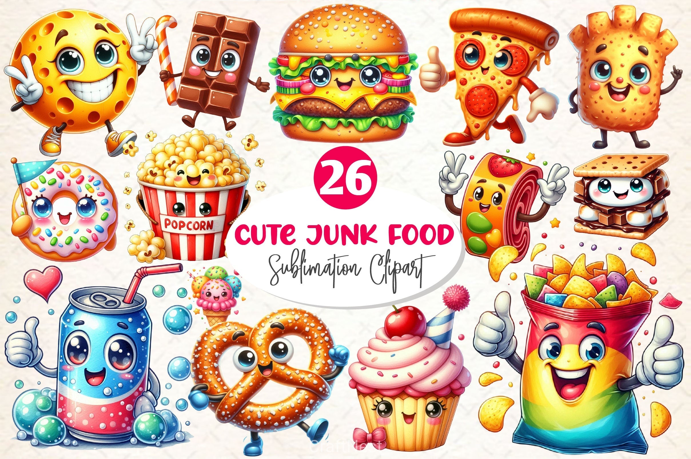 Cute Food Clipart Bundle