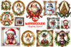 Vintage Christmas Framed Character Clipart Bundle