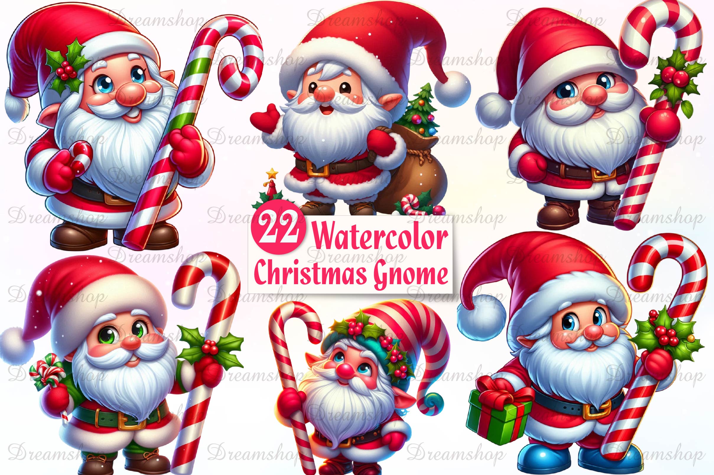 Christmas Gnome Clipart Bundle 1