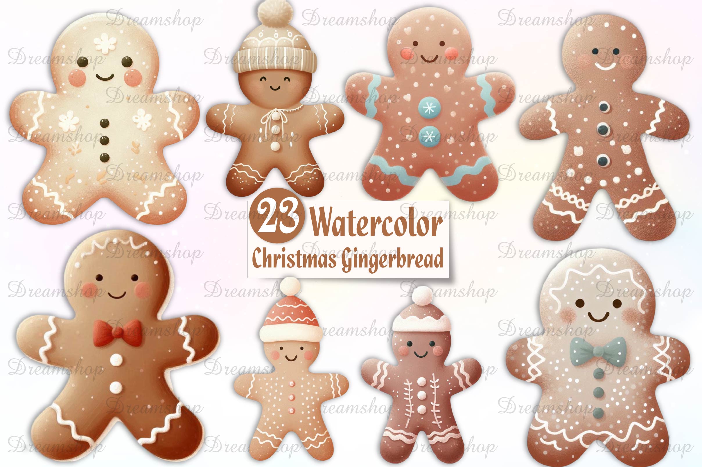 Christmas Gingerbread Clipart Bundle 1