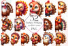 Turkey Peeking Around Corner Clipart Bundle