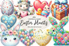 Easter Hearts Clipart Bundle