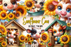 Sunflower Cow Clipart Bundle