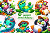Summer Animals Relaxing Clipart Bundle