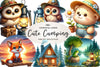 Cute Camping Water Color Clipart Bundle