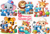 Cute Tailor Animals Clipart Bundle