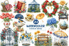 Beautiful Victorian Spring Clipart Bundle