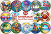 Round Stained Glass Summer Clipart Bundle 4