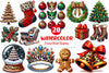 Leopard Print Christmas Clipart Bundle