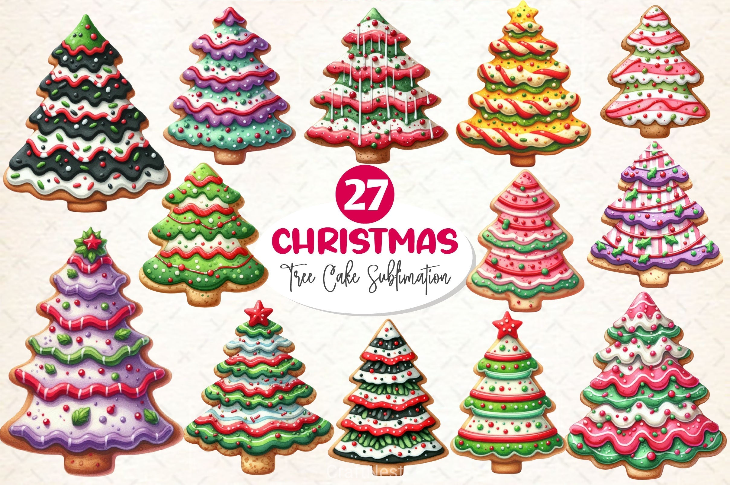 Christmas Tree Cake Christmas SVG Bundle